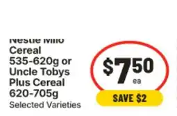 IGA Nestle Milo Cereal offer