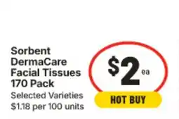 IGA Sorbent DermaCare Facial Tissues offer