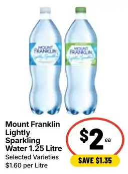 Ritchies Mount Franklin Lightly Sparkling Water offer