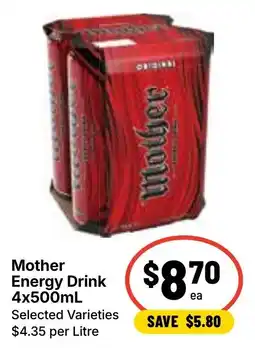 Ritchies Mother Energy Drink offer