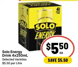 Ritchies Solo Energy Drink offer