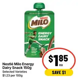 Ritchies Nestlé Milo Energy Dairy Snack offer