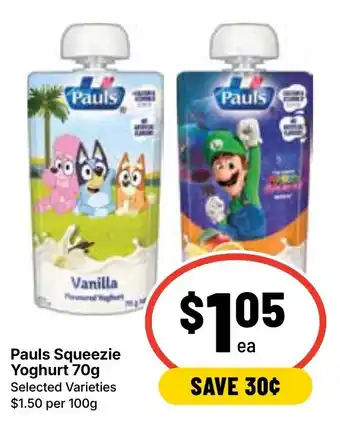Ritchies Pauls Squeezie Yoghurt offer