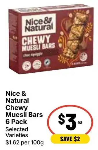 Ritchies Nice & Natural Chewy Muesli Bars offer