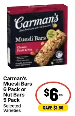 Ritchies Carman's Muesli Bars offer