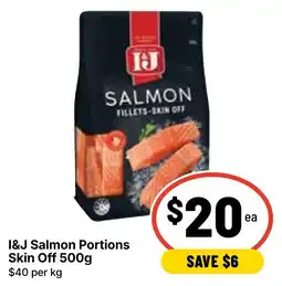 Ritchies I&J Salmon Portions Skin Off offer