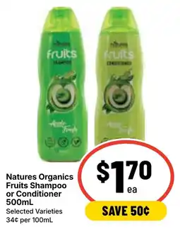 Ritchies Natures Organics Fruits Shampoo or Conditioner offer