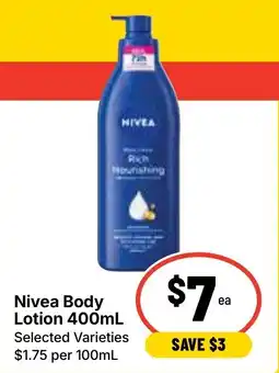 Ritchies Nivea Body Lotion offer
