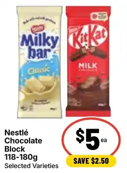 Ritchies Nestlé Chocolate Block offer