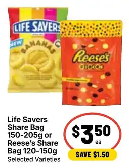 Ritchies Life Savers Share Bag or Reese's Share Bag offer