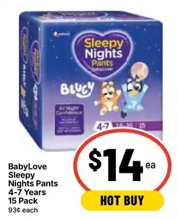 Ritchies BabyLove Sleepy Nights Pants offer