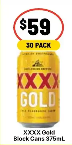 Ritchies XXXX Gold Block Cans offer