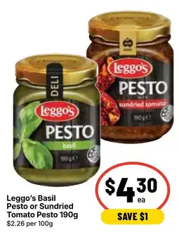 Ritchies Leggo's Pesto offer