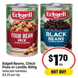 Ritchies Edgell Beans, Chick Peas or Lentils offer