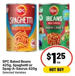 Ritchies SPC Baked Beans, Spaghetti or Spag-A-Saurus offer