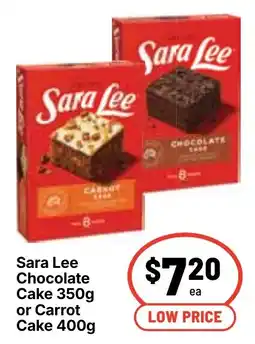 Ritchies Sara Lee Chocolate Cake or Carrot Cake offer