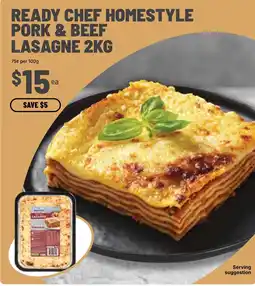 Ritchies Ready Chef Homestyle Pork & Beef Lasagne offer
