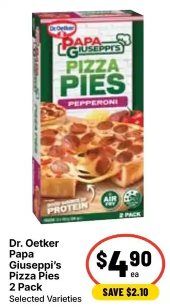 Ritchies Dr. Oetker Papa Giuseppe's Pizza Pies offer