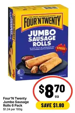 Ritchies Four'n Twenty Jumbo Sausage Rolls offer