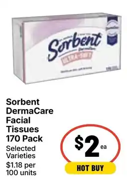 Ritchies Sorbent DermaCare Facial Tissues offer