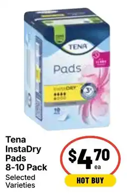 Ritchies Tena InstaDry Pads offer