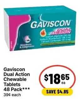 Ritchies Gaviscon Dual Action Chewable Tablets offer