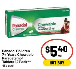 Ritchies Panadol Children Chewable Paracetamol Tablets offer