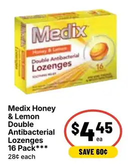 Ritchies Medix Honey & Lemon Double Antibacterial Lozenges offer