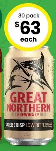 The Bottle O Great Northern Super Crisp Low Bitterness offer