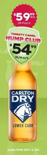 Thirsty Camel Carlton Dry Lower Carb offer
