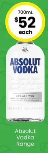 The Bottle O Absolut Vodka offer