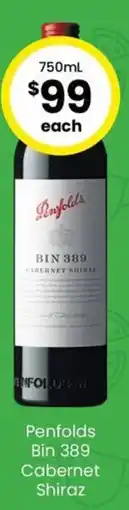 The Bottle O Penfolds Bin 389 Cabernet Shiraz offer