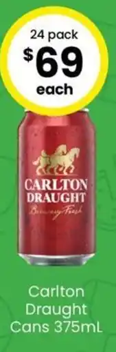 The Bottle O Carlton Draught Cans offer