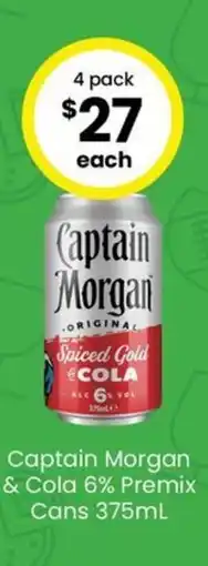 The Bottle O Captain Morgan & Cola 6% Premix offer
