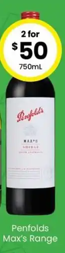 The Bottle O Penfolds Max's Shiraz offer