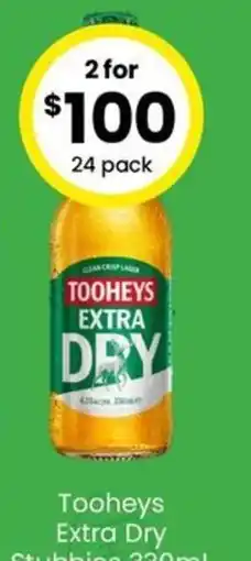 The Bottle O Tooheys Extra Dry Stubbies offer