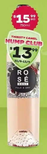Thirsty Camel Thirsty Camel Hump Club Rosé offer