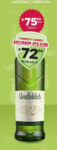 Thirsty Camel Glenfiddich 12 offer