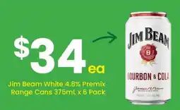 The Bottle O Jim Beam White Premix offer