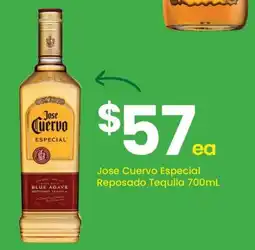 The Bottle O Jose Cuervo Especial Reposado Tequila offer
