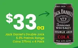 The Bottle O Jack Daniel's Double Jack Cola offer