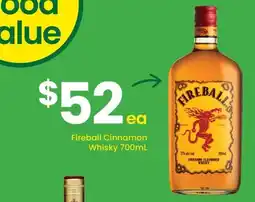 The Bottle O Fireball Cinnamon Whisky offer