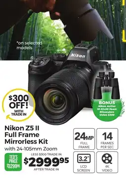 Teds Cameras Nikon Z5 II Full Frame Mirrorless Kit offer