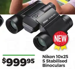 Teds Cameras Nikon 10x25 S Stabilised Binoculars offer