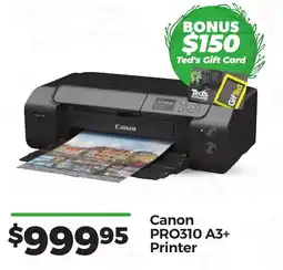 Teds Cameras Canon PRO310 A3+ Printer offer