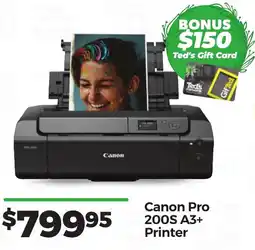 Teds Cameras Canon Pro 200S A3+ Printer offer