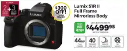 Teds Cameras Lumix S1R II Full Frame Mirrorless Body offer
