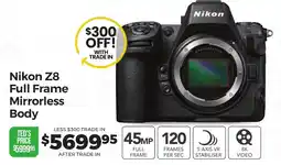 Teds Cameras Nikon Z8 Full Frame Mirrorless Body offer