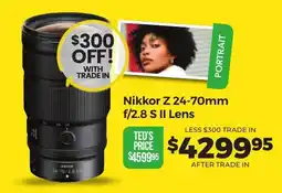 Teds Cameras Nikkor Z 24-70mm f/2.8 S II Lens offer
