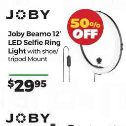 Teds Cameras Joby Beamo 12' LED Selfie Ring Light with shoe/tripod Mount offer